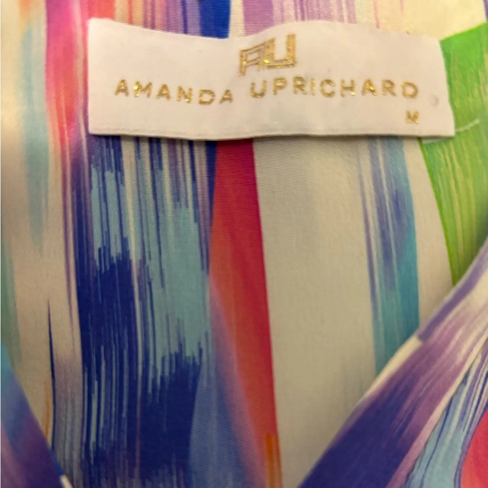 AMANDA UPRICHARD women’s size medium 100% silk top‎ - Picture 3 of 4